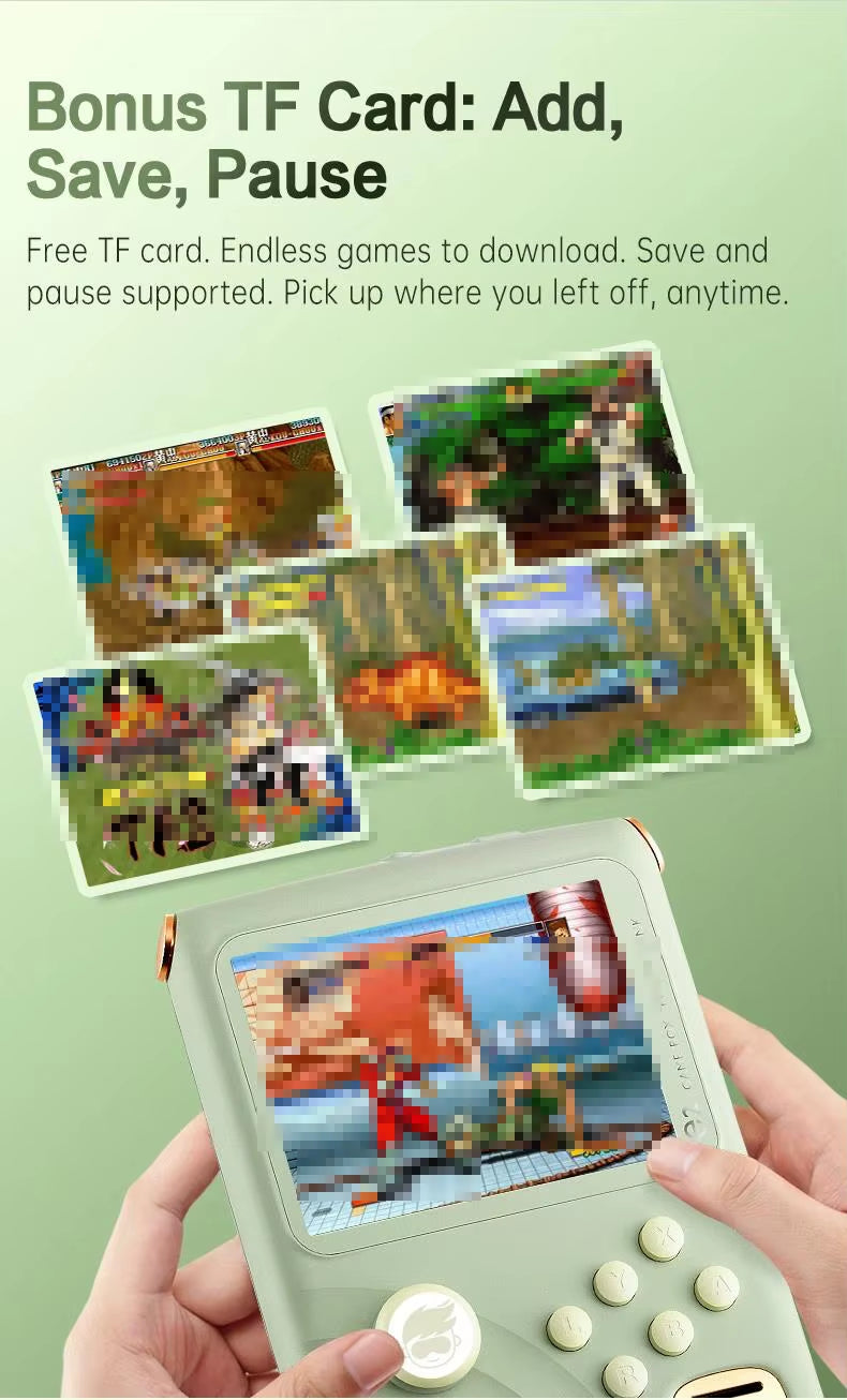 Retro Game Console - 3.5-inch IPS Screen, 6000mAh, 10000 Games | Light Green Retro Game Console - 3.5-inch IPS Screen, 6000mAh, 10000 Games | Light Green